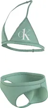 Calvin Klein TRIANGLE BIKINI SET Kadın Yeşil Bikini Takımı