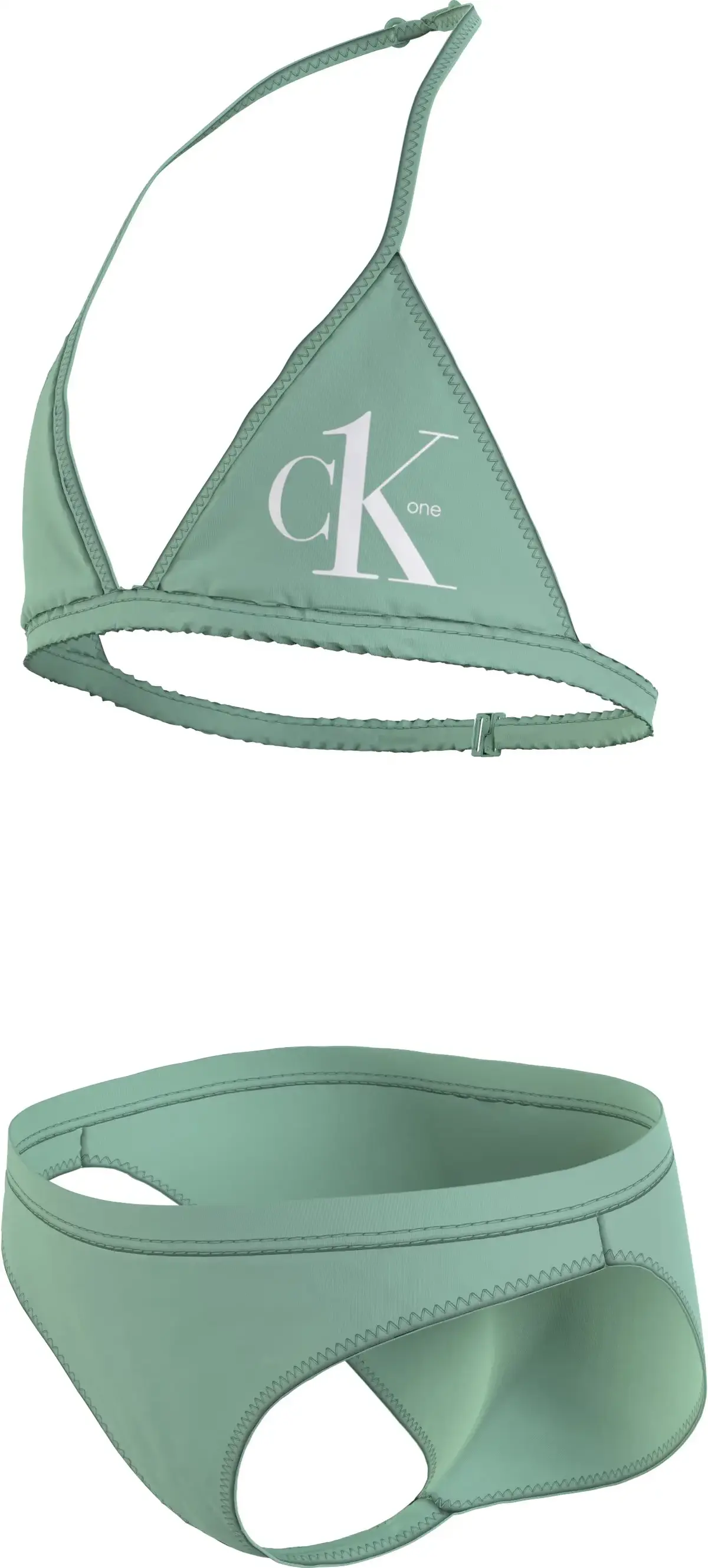Calvin Klein TRIANGLE BIKINI SET Kadın Yeşil Bikini Takımı