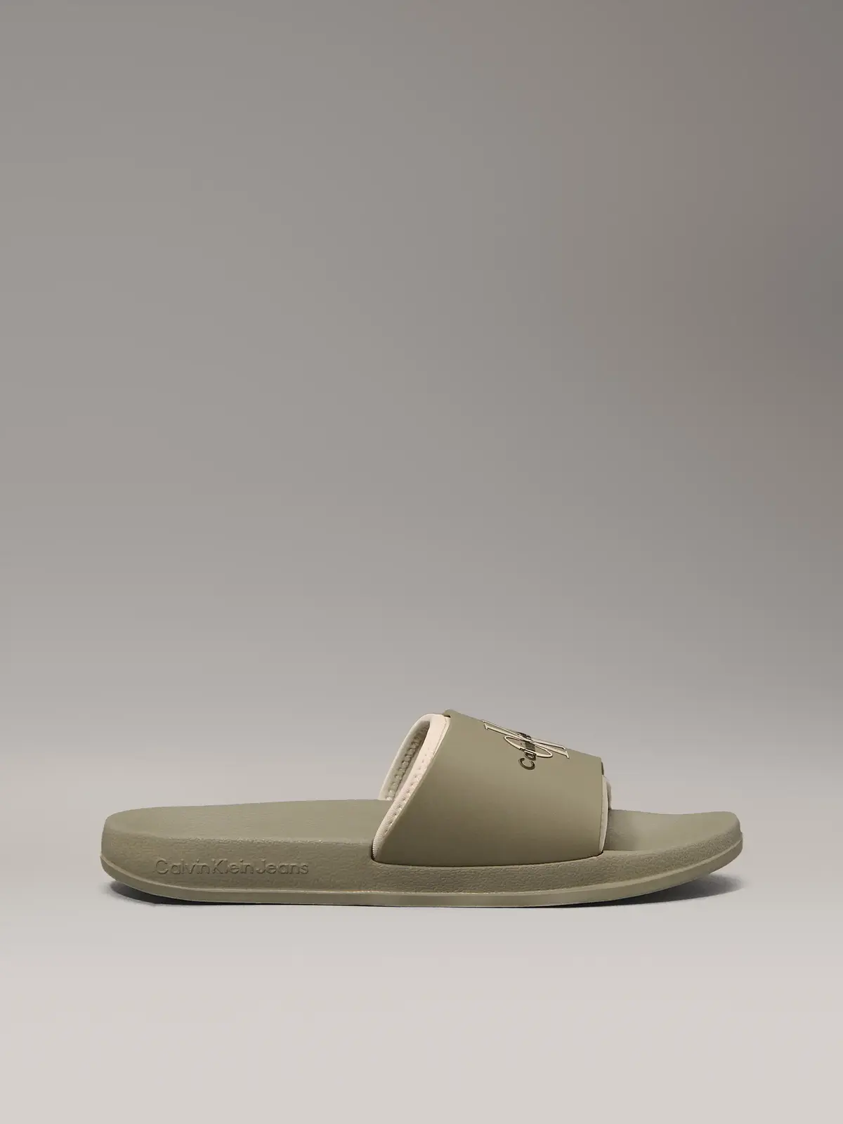 Calvin Klein SLIDE RUBBER NEOPREN, LH9 Yeşil Erkek Terlik