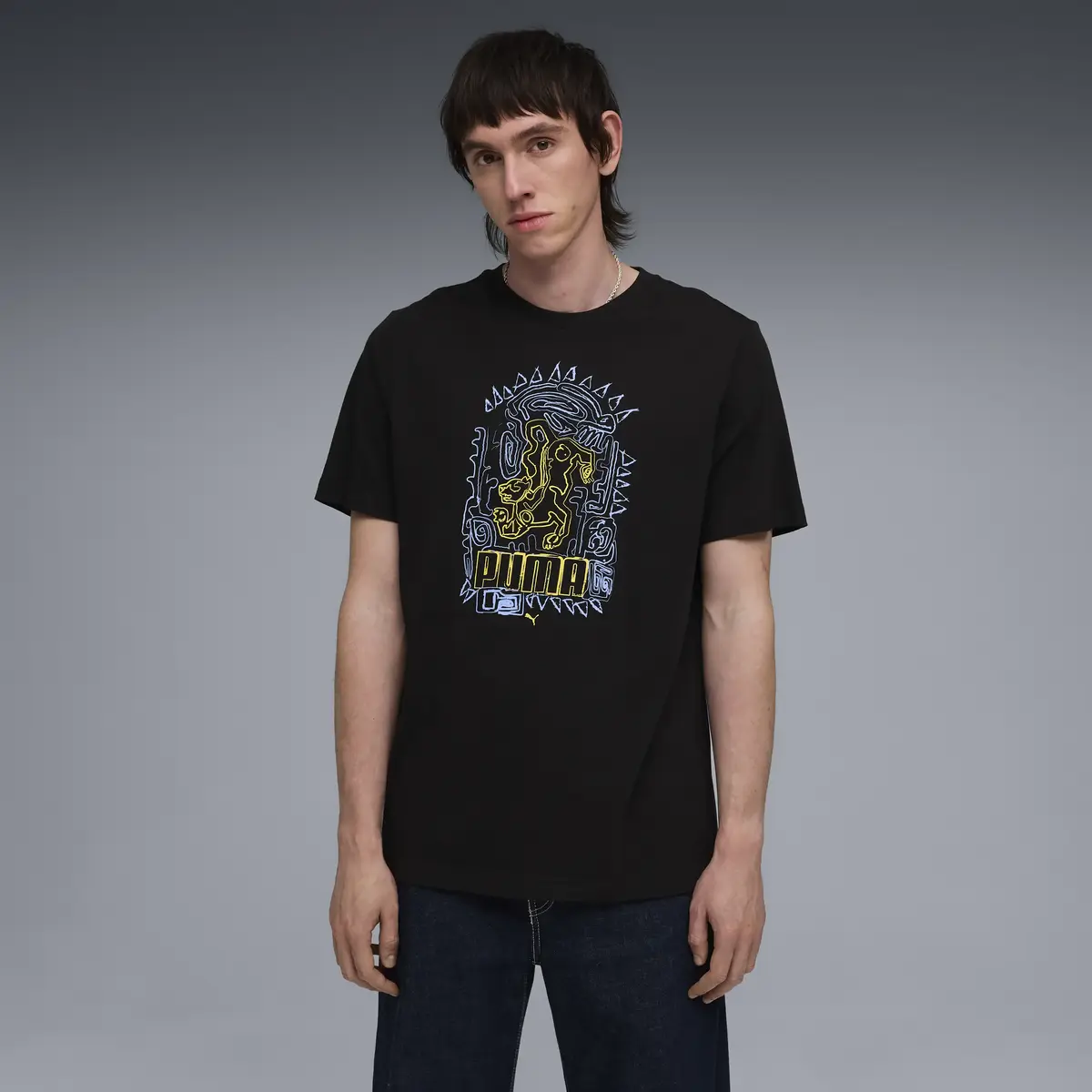 PUMA GRAPHIC Tee Siyah Erkek T-Shirt