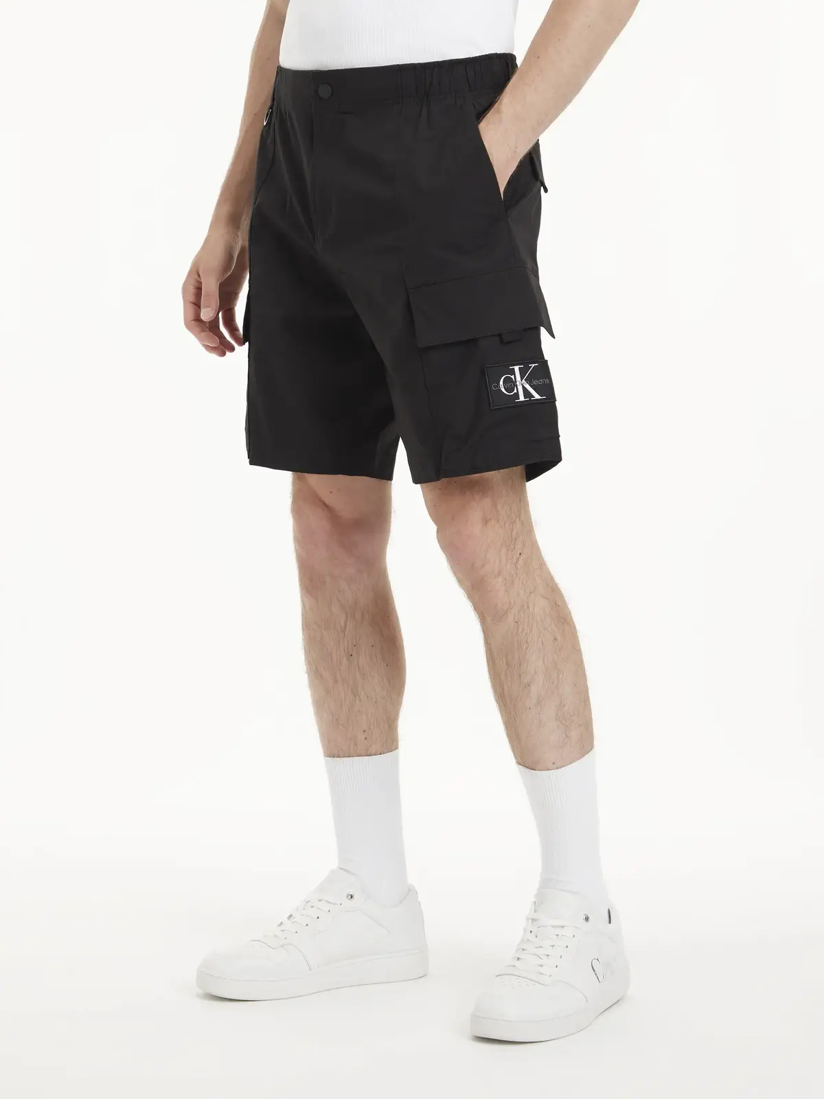 Calvin Klein WASHED CARGO WOVEN S Erkek Siyah Şort