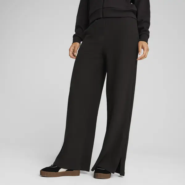 PUMA HER High-Waist Straight Pant Siyah Kadın Eşofman Altı