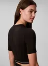 Calvin Klein ICON SPORT SS TEE WI, UB1 Siyah Kadın T-Shirt