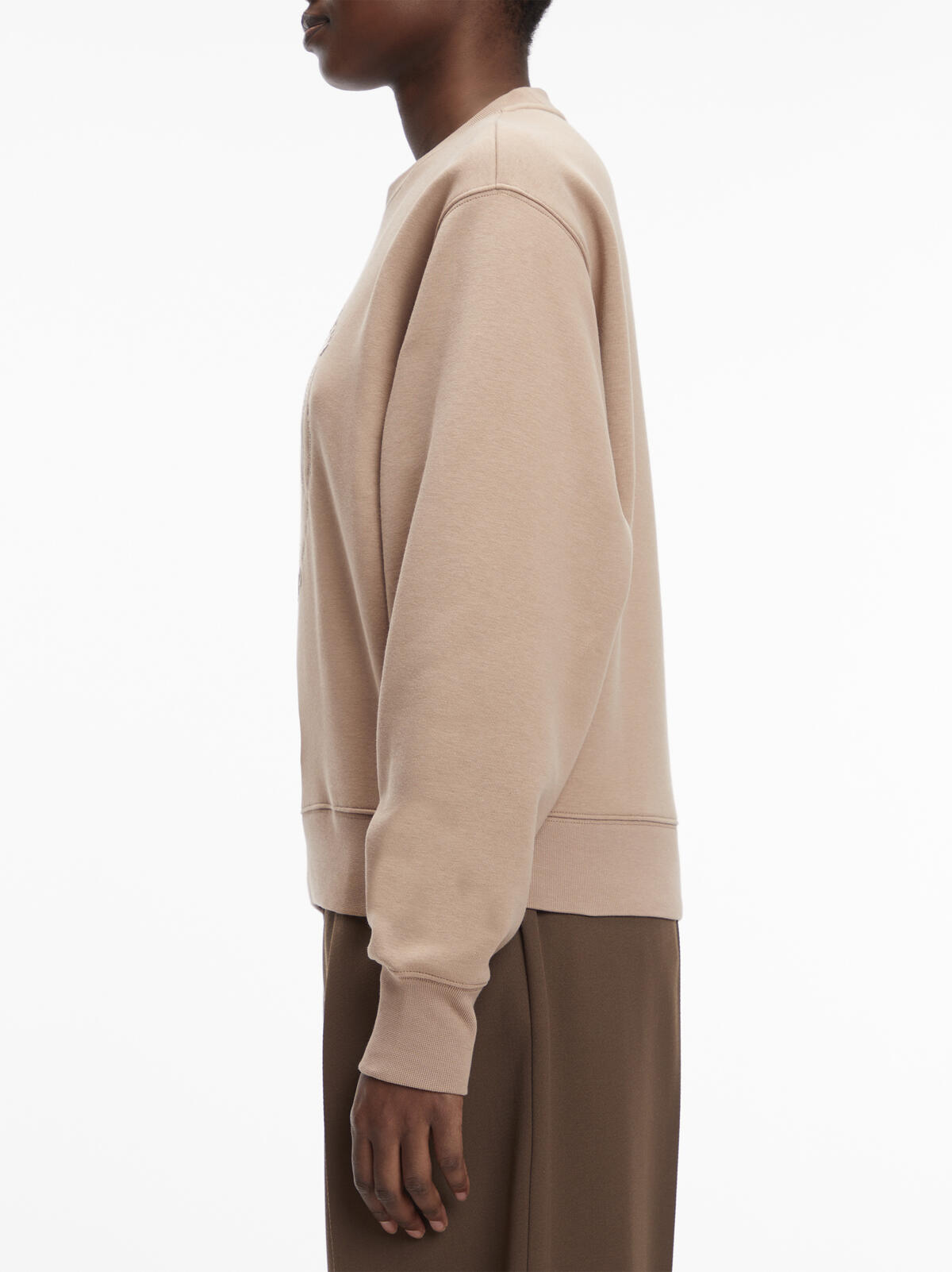 Calvin Klein TONAL EMB GRAPHIC SW Kadın Kahverengi Sweatshirt