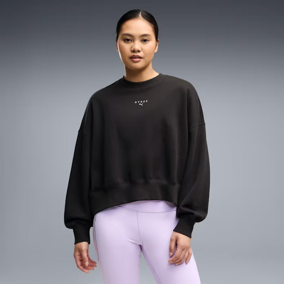 Puma W PUMA X HYROX HEAVYWEIGHT C Siyah Kadın Sweatshirt