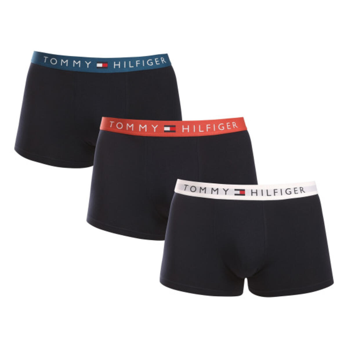 Tommy Hilfiger 3P TRUNK WB, 0RX Siyah Erkek 3'lü Boxer