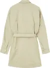 Calvin Klein BADGE BELTED SHIRT D Kadın Krem Elbise