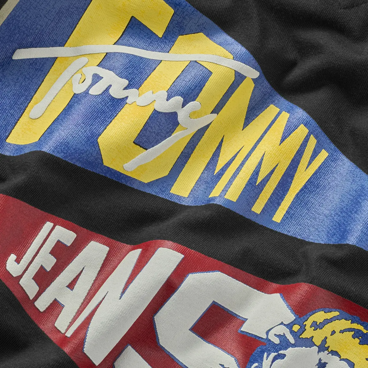 Tommy Hilfiger TJM RLX UNI FLAG TIG, BDS Siyah Erkek T-Shirt & Polo