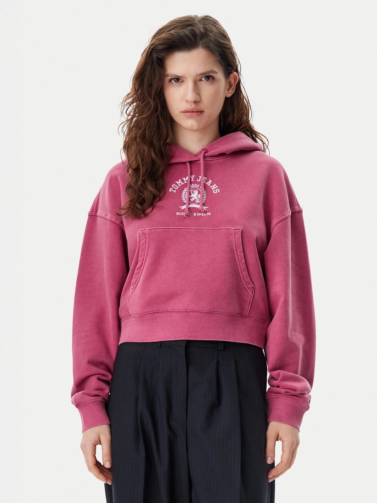 Tommy Hilfiger TJW BXY CRP VARSITY Kadın Lacivert Sweatshirt