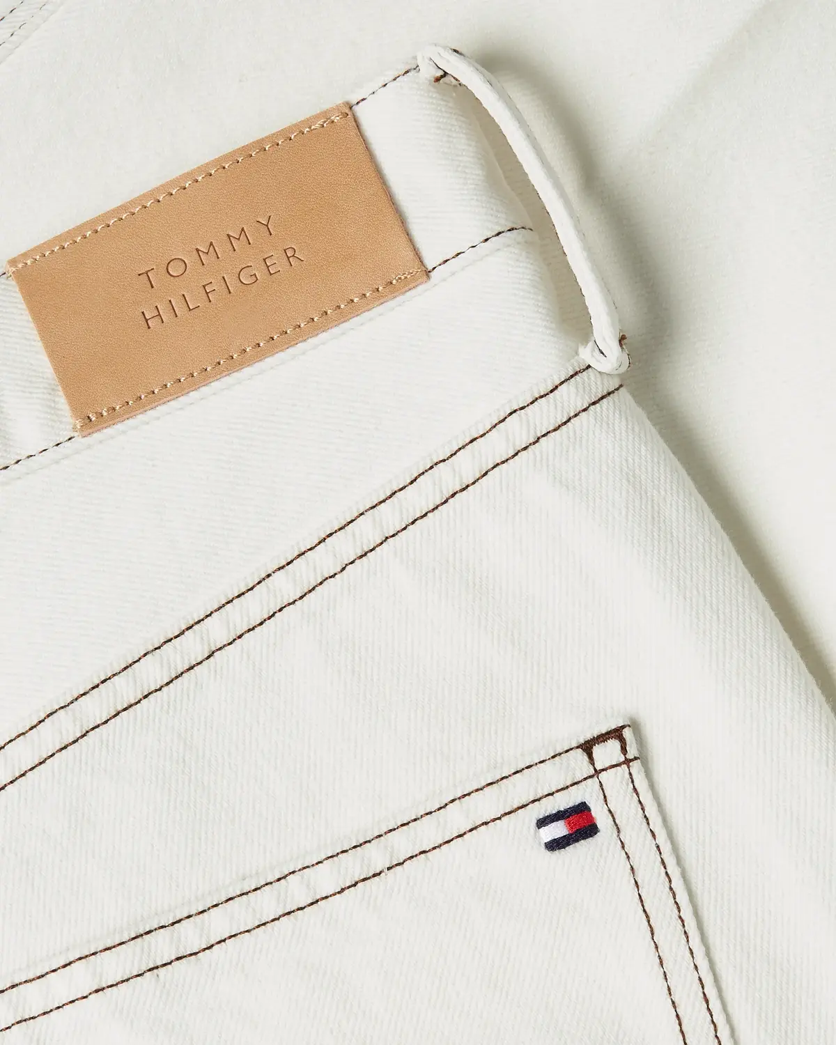 Tommy Hilfiger RELAXED BOOTCUT HW C, YBL Beyaz Kadın Jean Pantolon