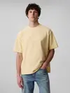 Calvin Klein SS HI LOW EMB 16S JERSEY CN TEE Sarı Erkek Tişört