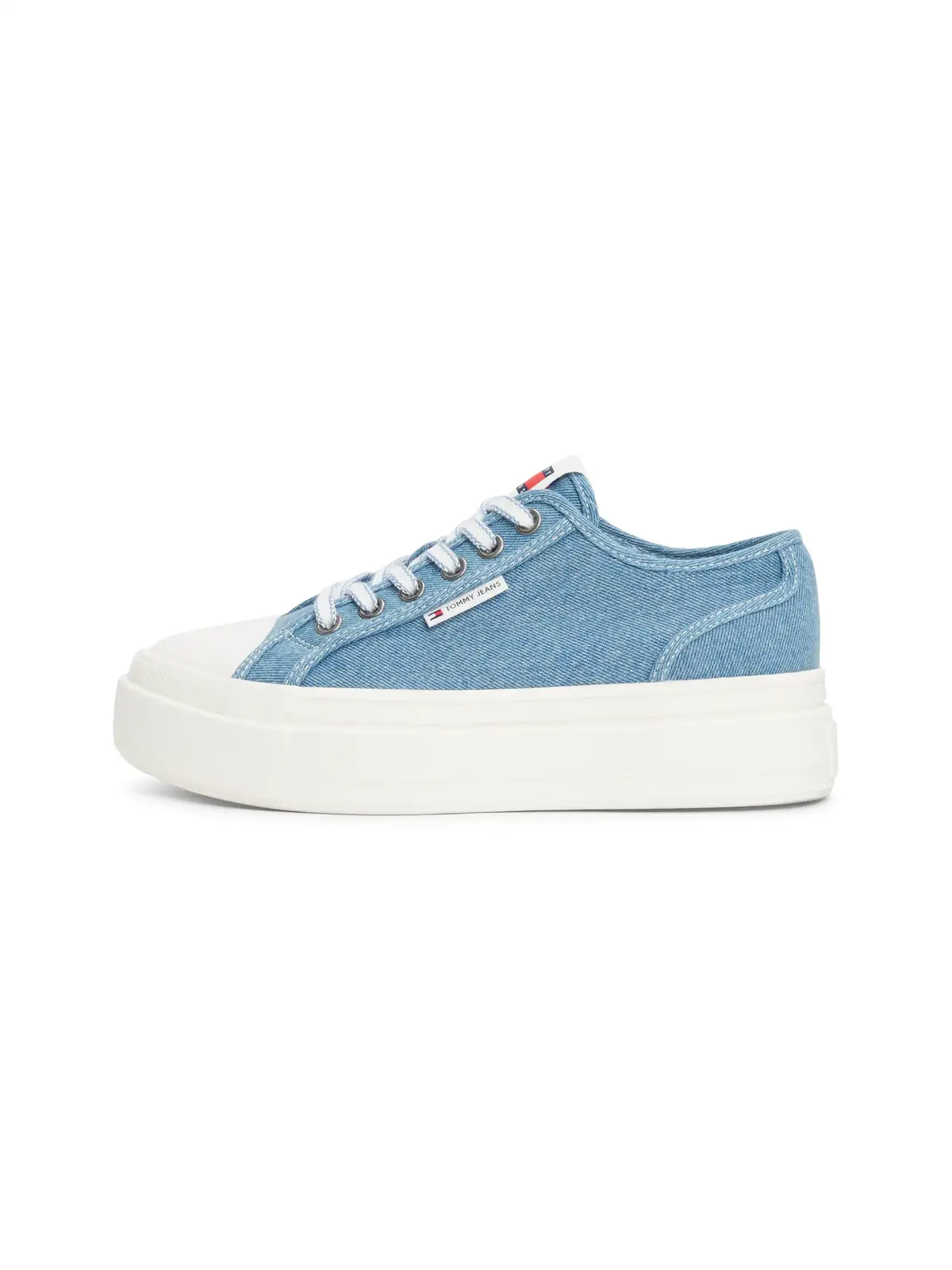 Tommy Hilfiger TJW FOXING FLATFORM Mavi Kadın Spor Ayakkabı & Sneaker