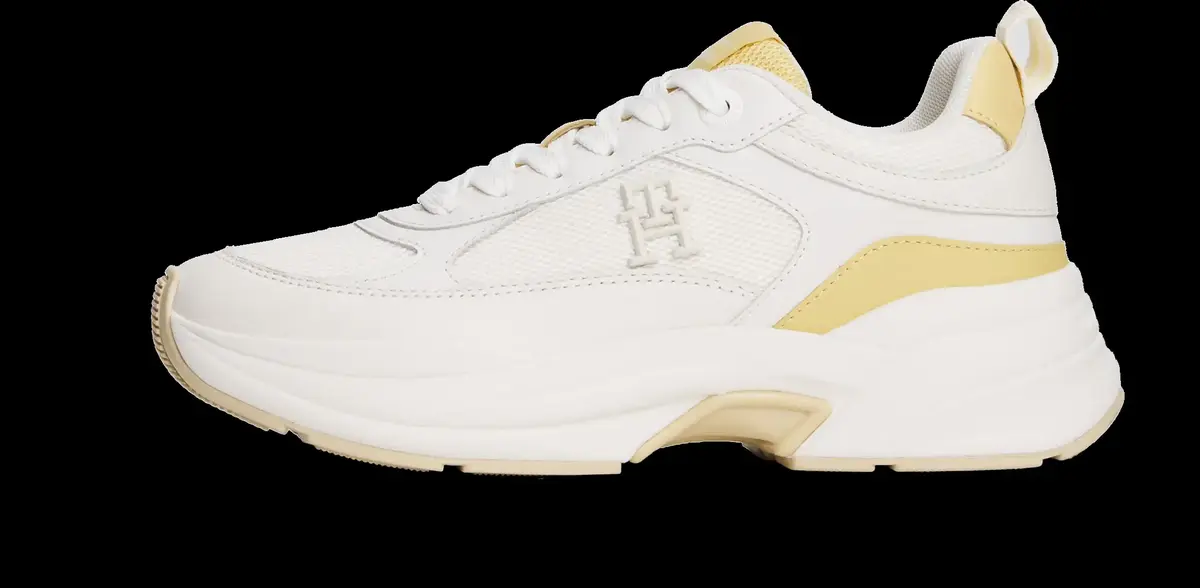 Tommy Hilfiger TH CHUNKY RUNNER, YBH Krem Kadın Spor Ayakkabı & Sneaker