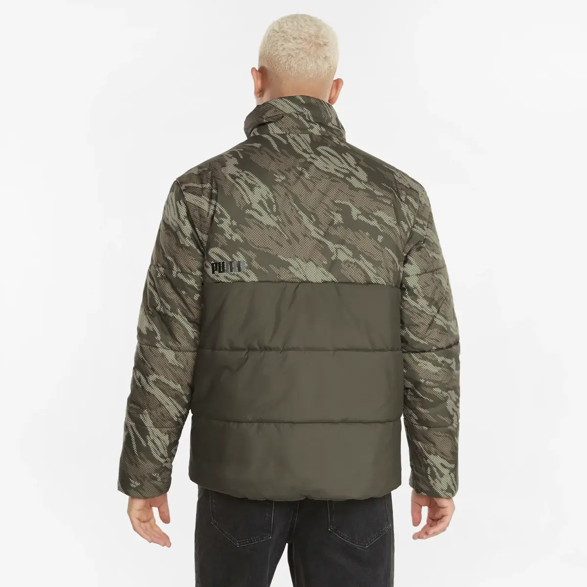Puma ESS + Padded AOP Jacket Yeşil Erkek Şişme Mont