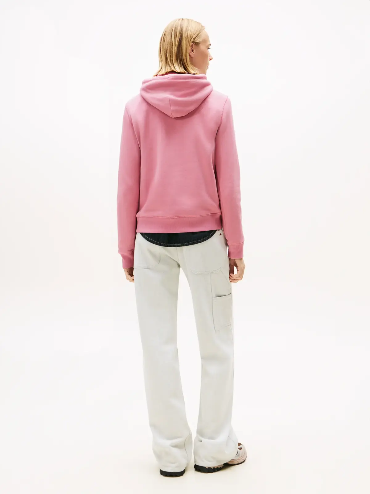 Tommy Hilfiger TJW REG LINEAR HOODI, THC Pembe Kadın Hoodie