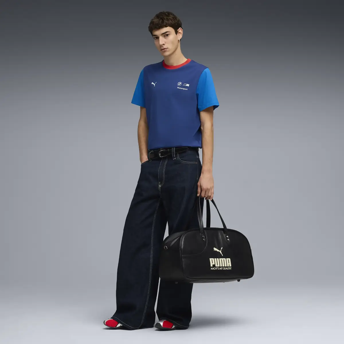 Puma BMW MMS Ess Logo Tee Mavi Erkek T-Shirt & Polo