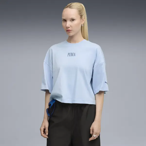 Puma PREMIUM ESS Graphic Tee Yeşil Kadın T-Shirt