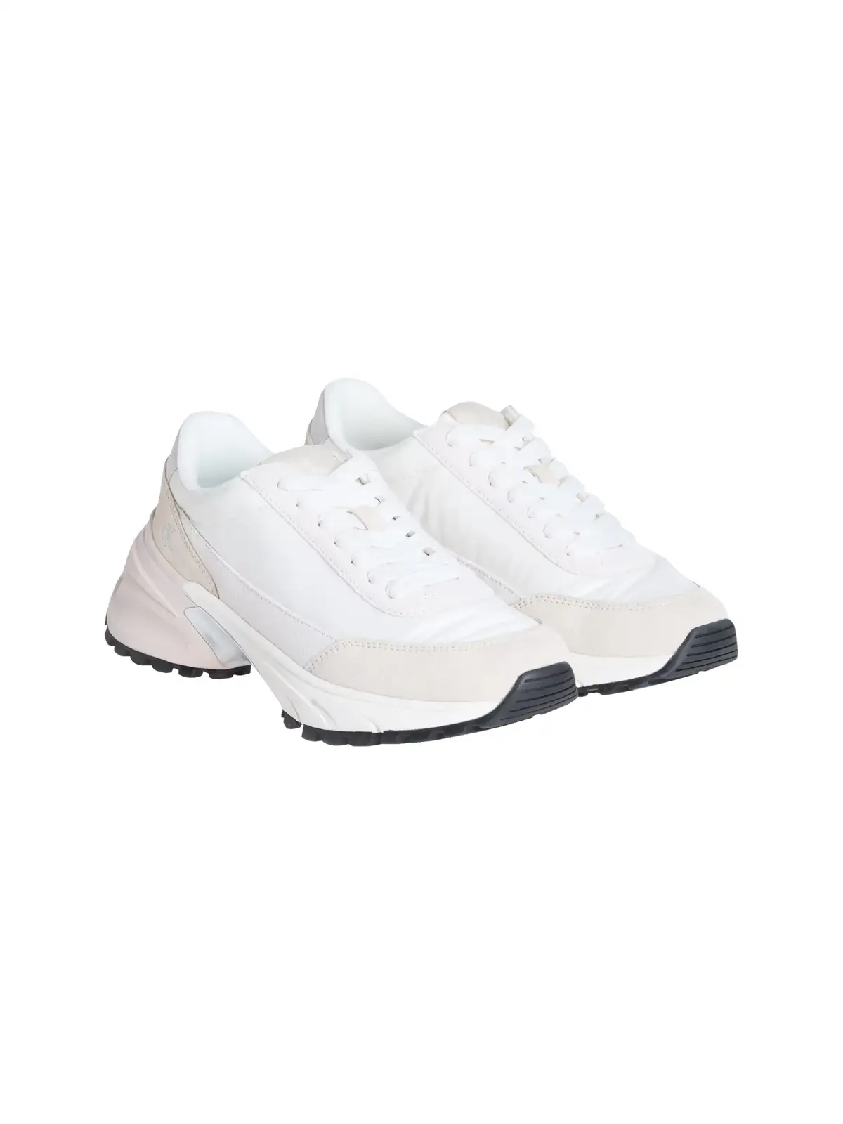 Calvin Klein HIKE RUNNER MG NYLON, 02R Beyaz Kadın Spor Ayakkabı & Sneaker