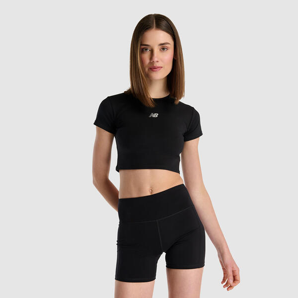 New Balance WNT1534 Kadın Siyah T-Shirt