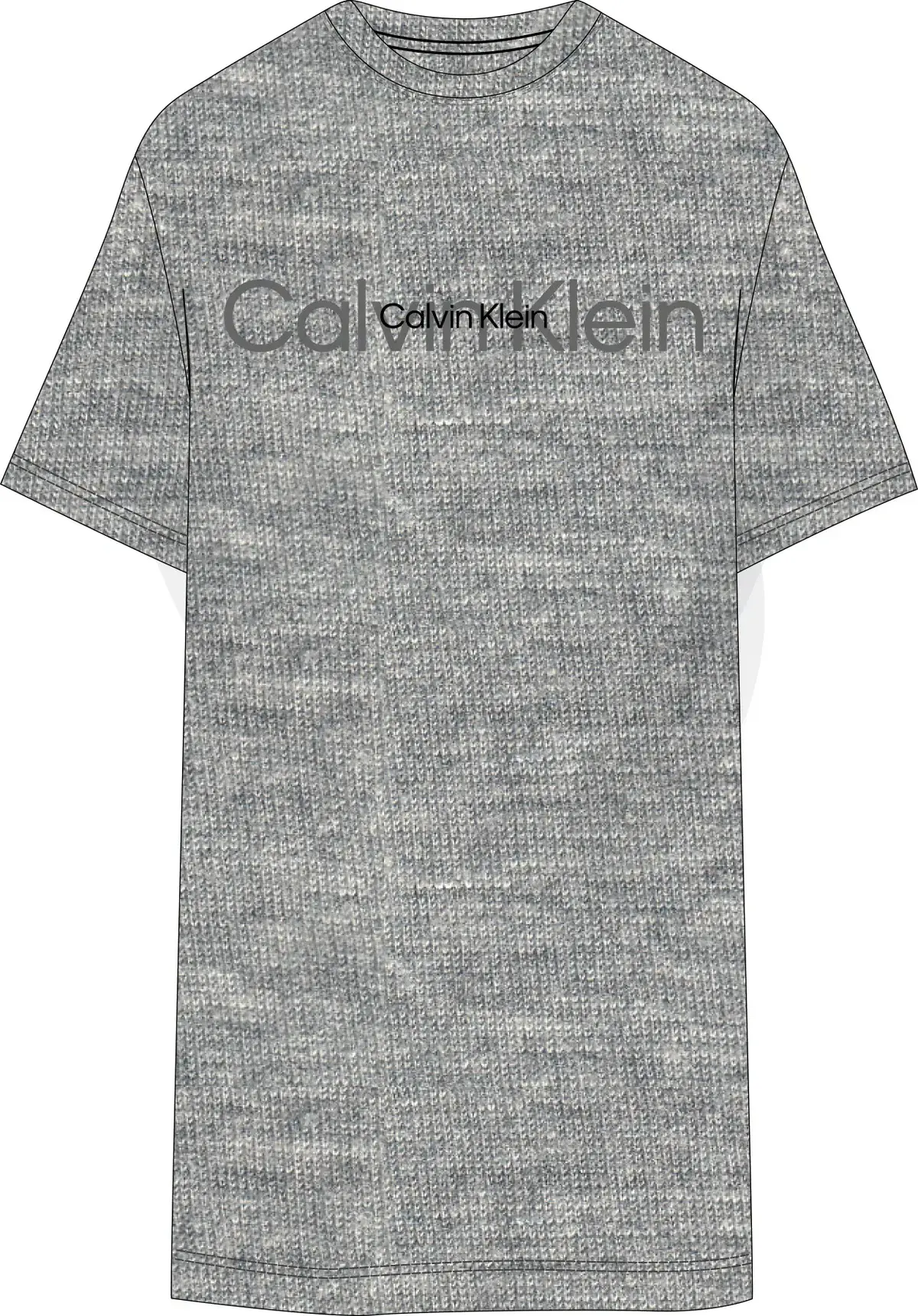 Calvin Klein S/S NIGHSHIRT Kadın Gri Elbise