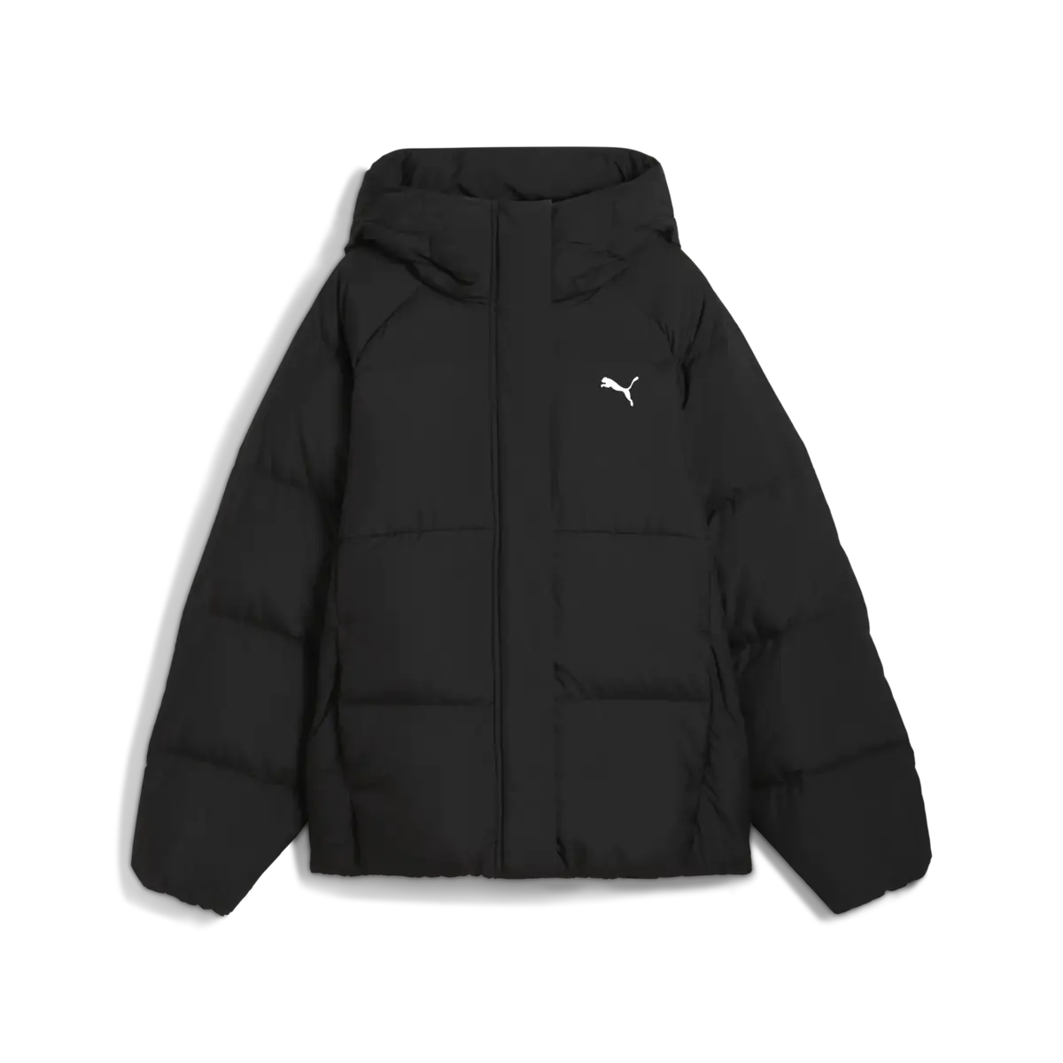 Puma Hooded Down Puffer Jacket Siyah Kadın Kapüşonlu Kaz Tüyü Mont