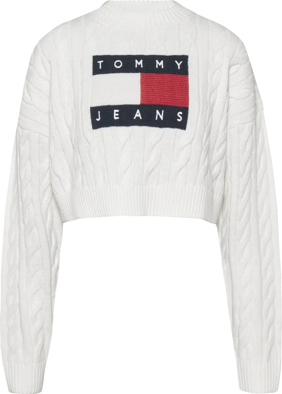 Tommy Hilfiger TJW BXY CENTER FLAG Kadın Krem Kazak