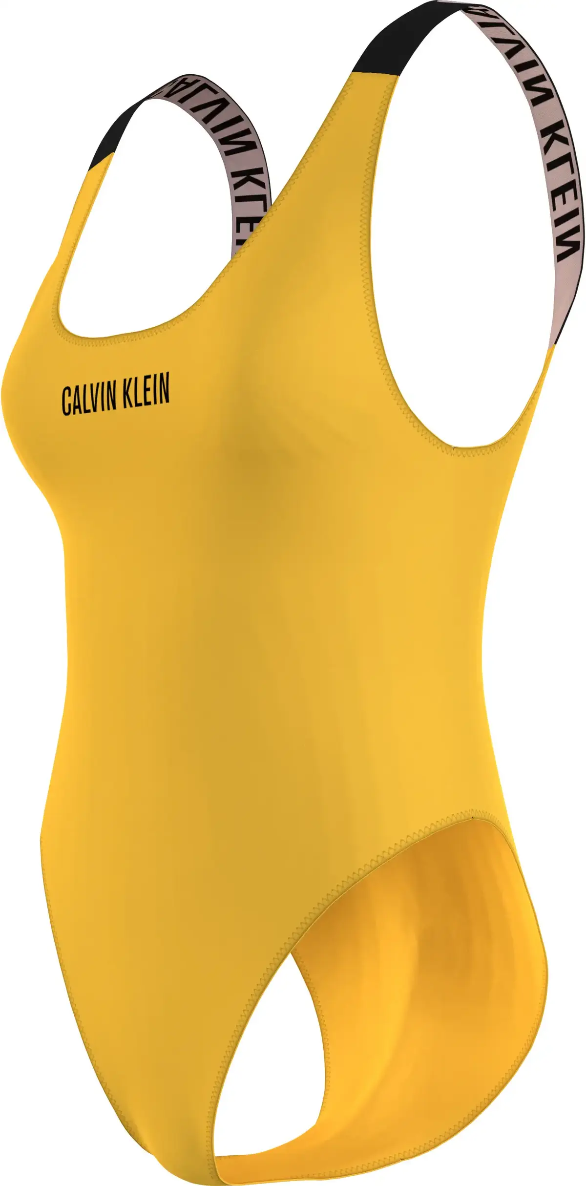 Calvin Klein SCOOP BACK ONE PIECE Kadın Sarı Mayo