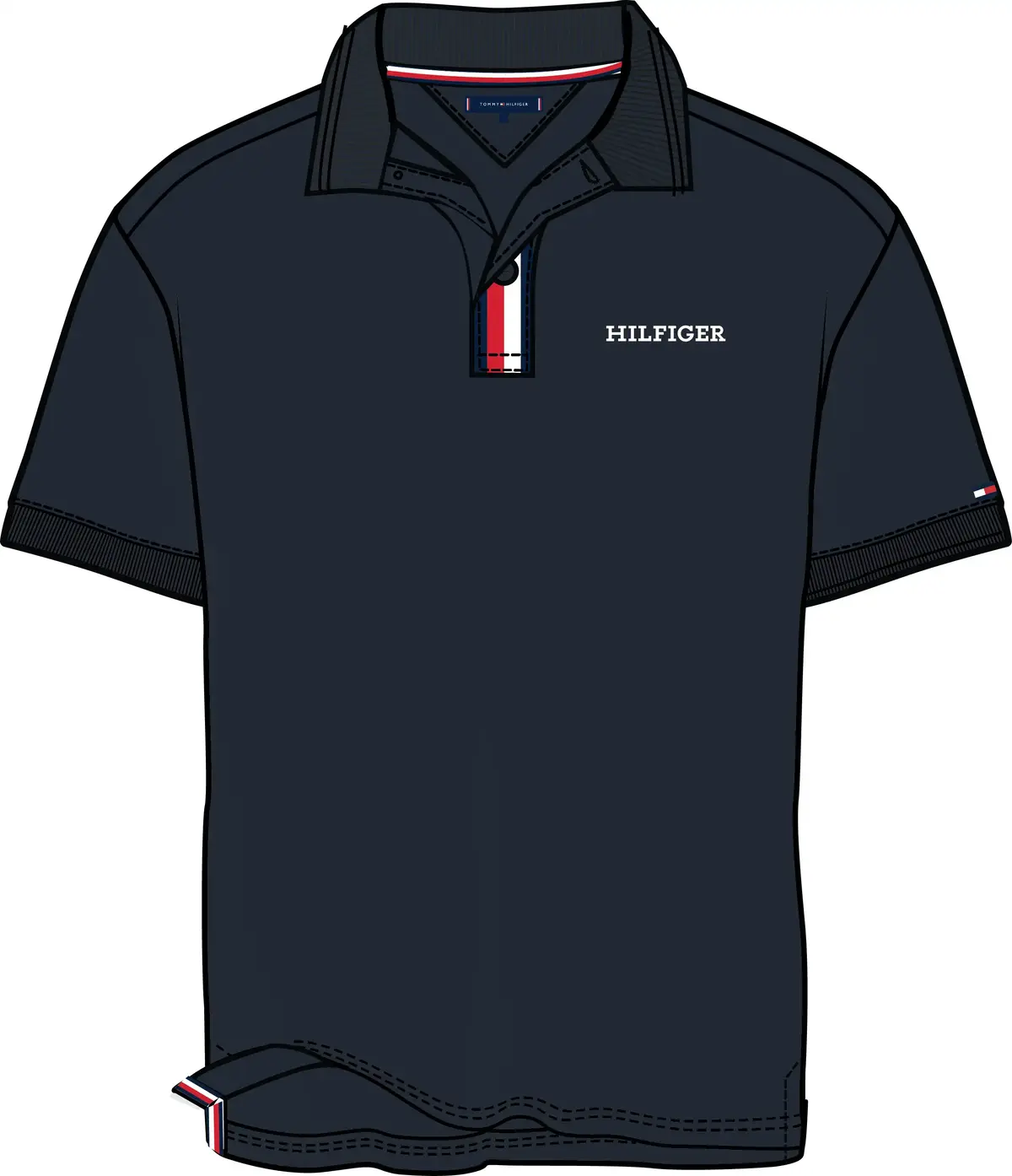 Tommy Hilfiger RWB PLACKET POLO SS, C1G Lacivert  Erkek Çocuk T-Shirt & Polo