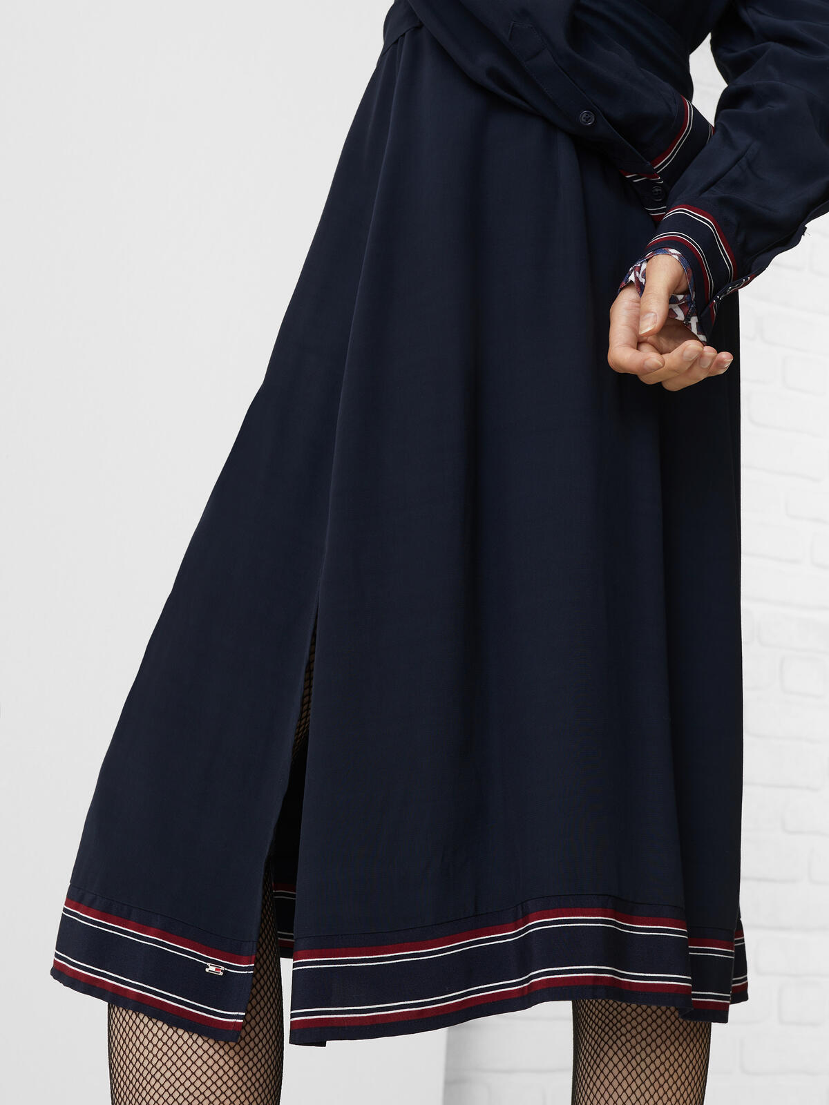 Tommy Hilfiger VIS MONOGRAM SHIRT D Kadın Siyah Elbise