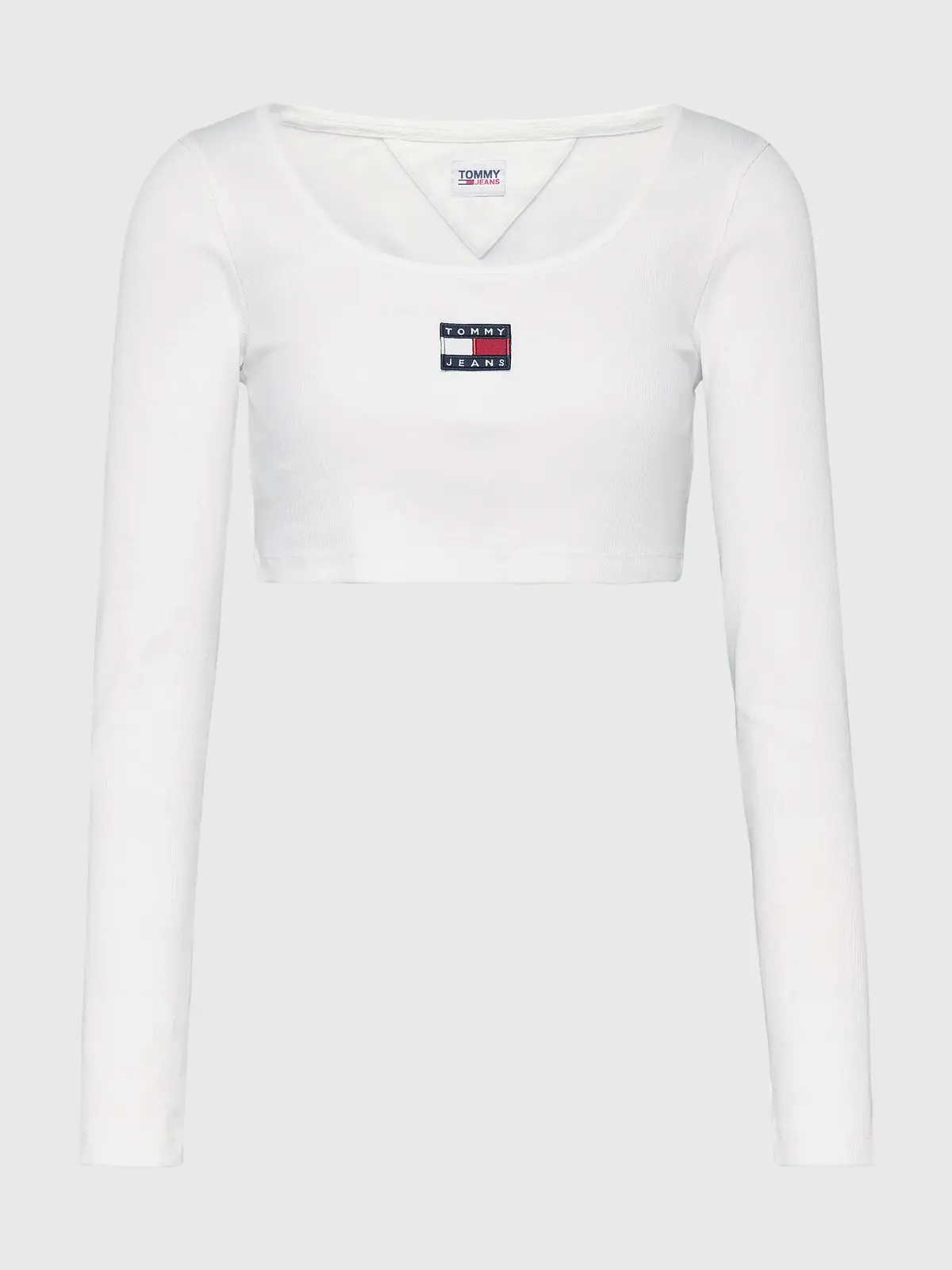 Tommy Hilfiger TJW CROP RIB CENTER Kadın Krem Kazak