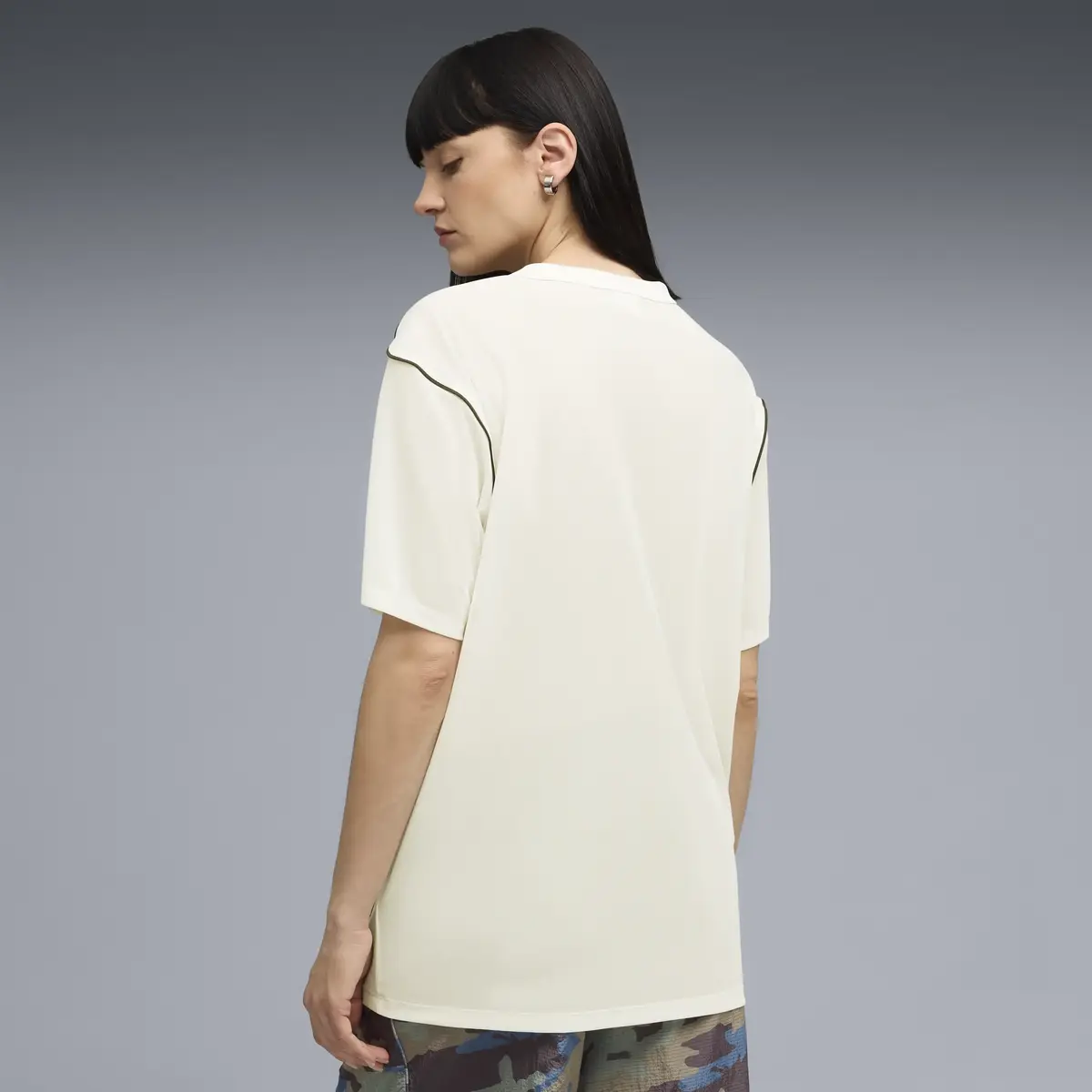 Puma NINE TO FIVE Mesh Top Warm White Beyaz Kadın T-Shirt