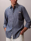 Calvin Klein LS CHAMBRAY CLASSIC, C32, S Mavi Erkek Gömlek