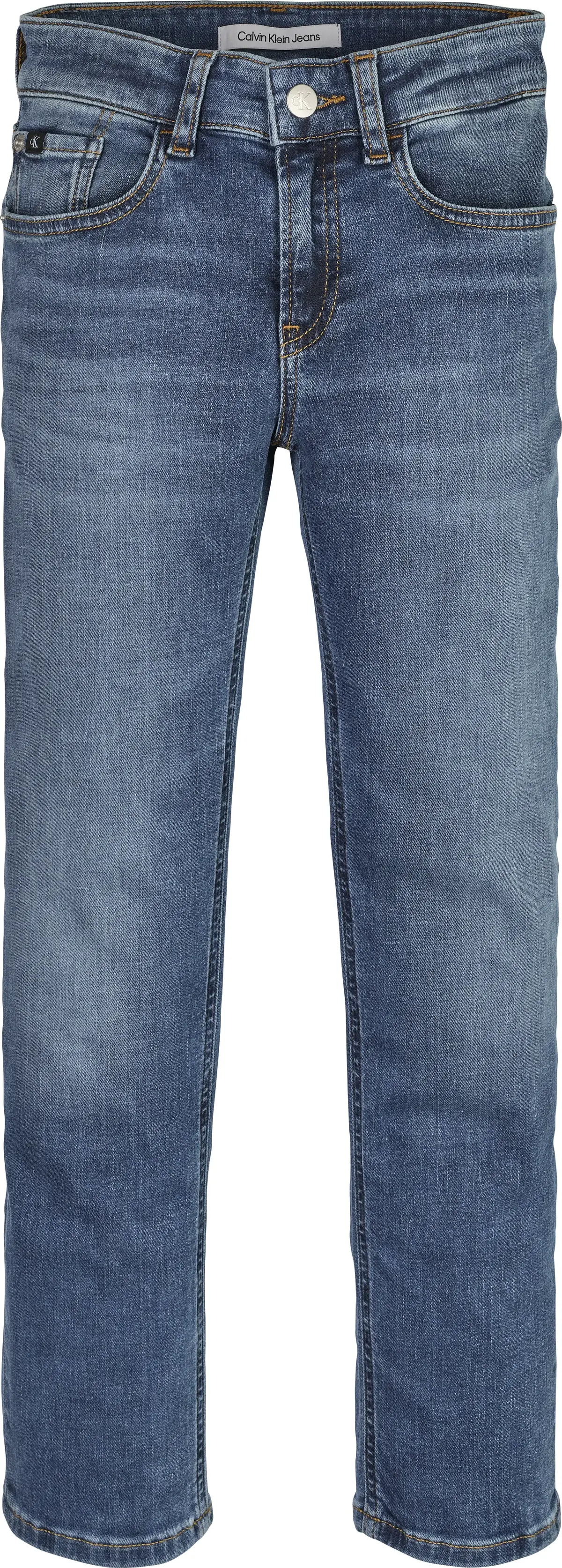 Calvin Klein REG STRAIGHT ESS MID Erkek Mavi Kot Pantolon