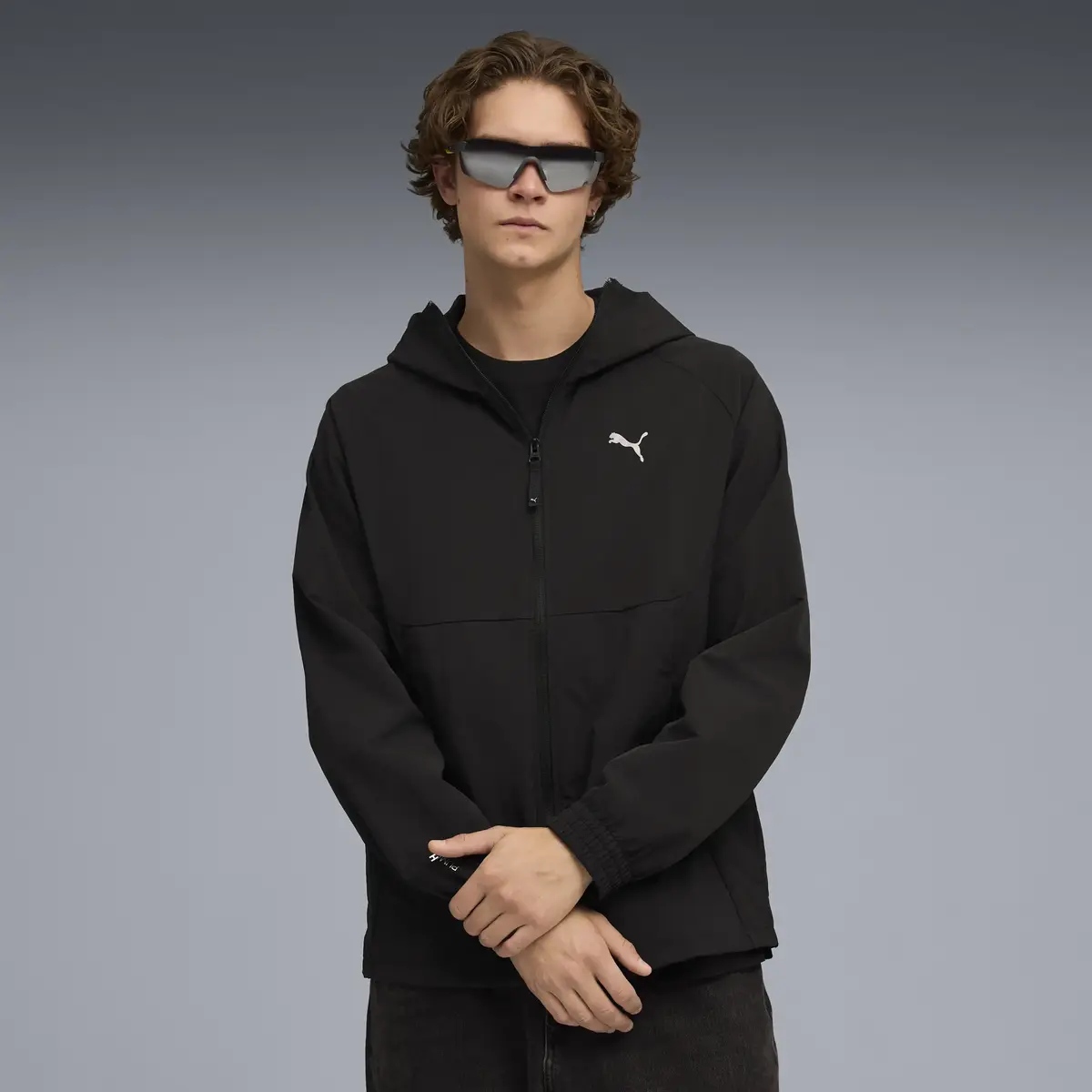 Puma PUMATECH Woven Jacket Siyah Erkek Kapüşonlu Sweatshirt