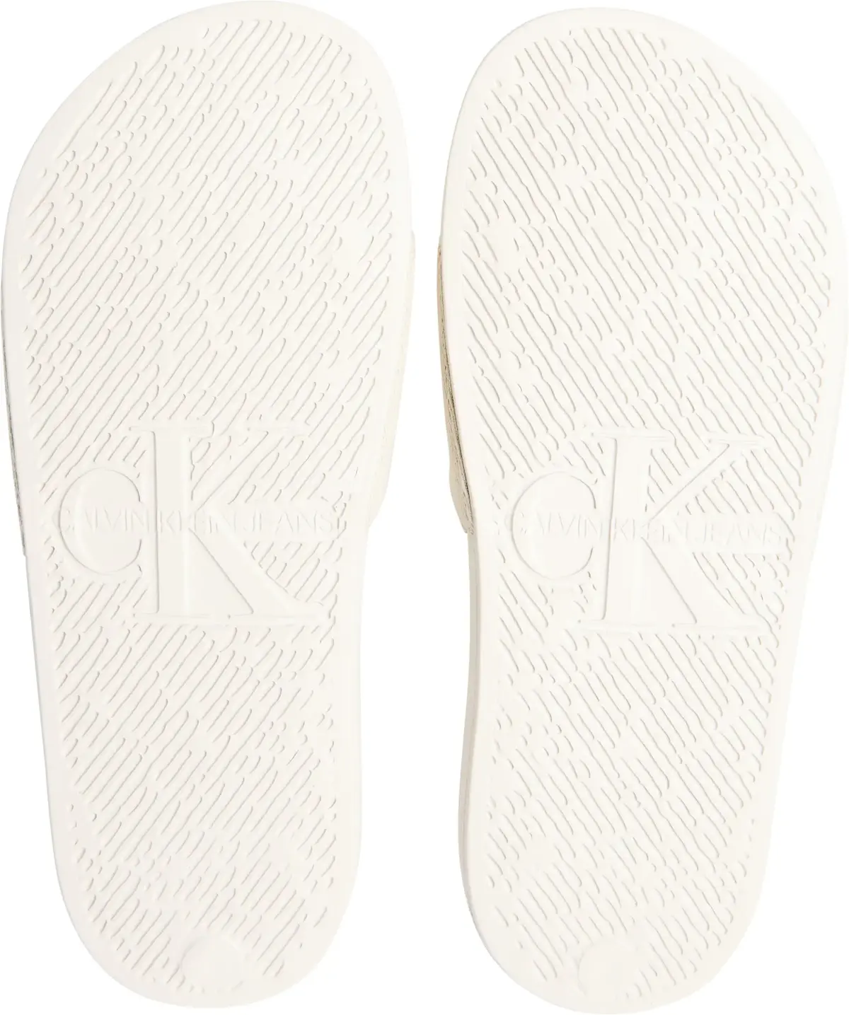 Calvin Klein SLIDE MONOGRAM HARDW, AEO Krem Kadın Terlik