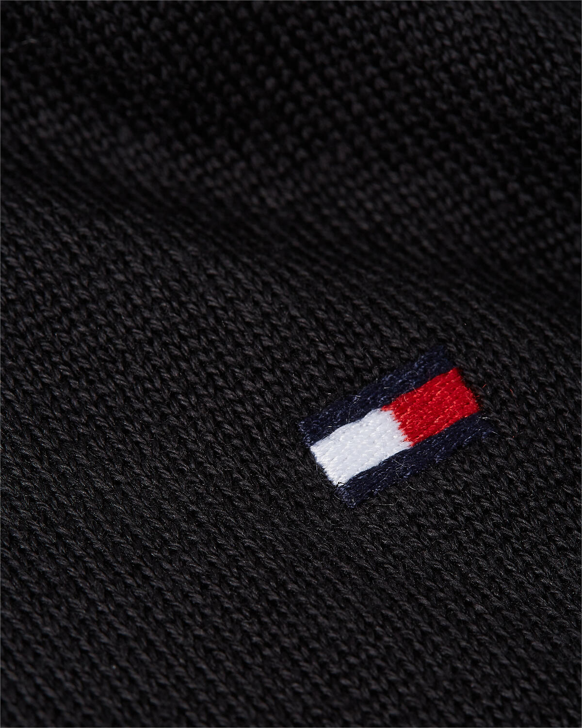 Tommy Hilfiger CORE COTTON-SILK CNE Erkek Siyah Kazak