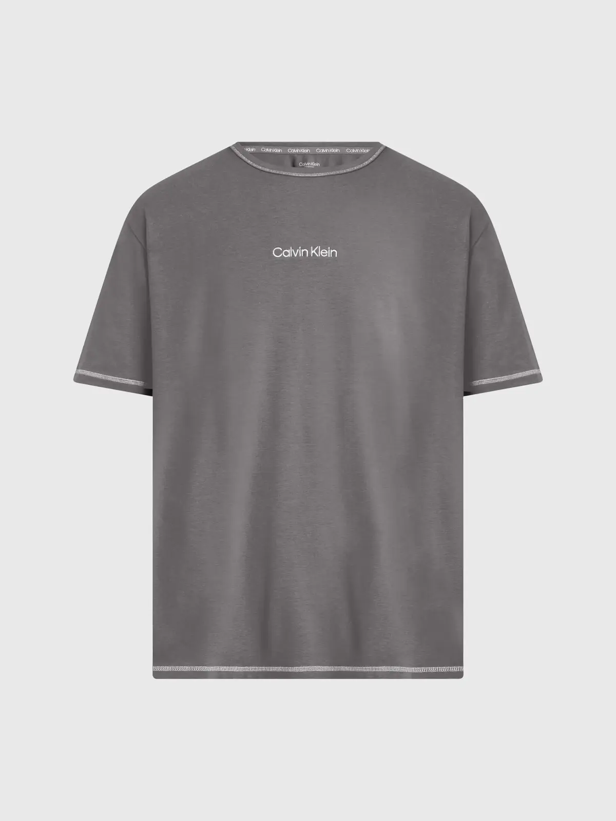Calvin Klein S/S CREW NECK Erkek Gri T-Shirt