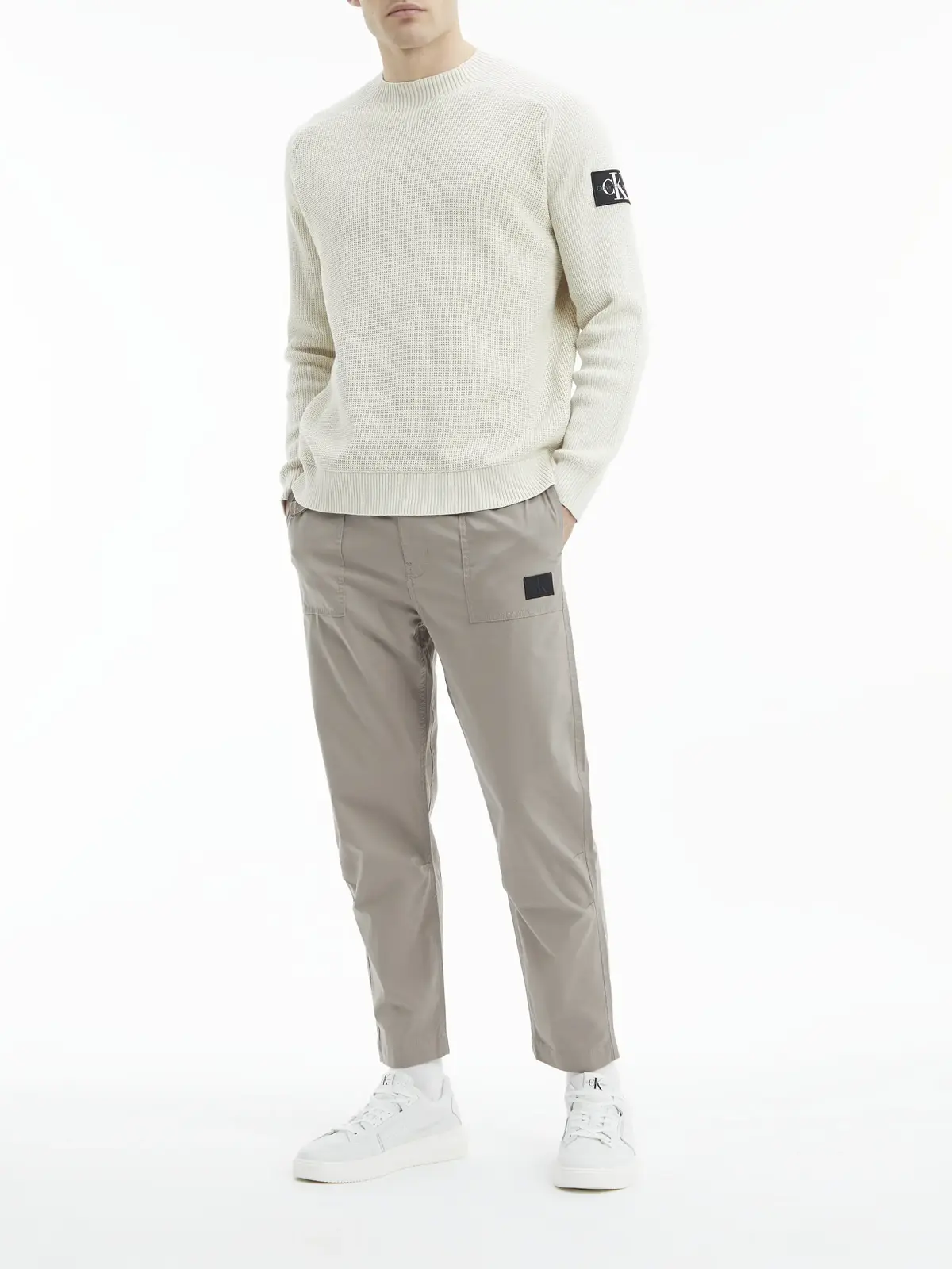 Calvin Klein UTILITY BELT WOVEN P Erkek Bej Chino