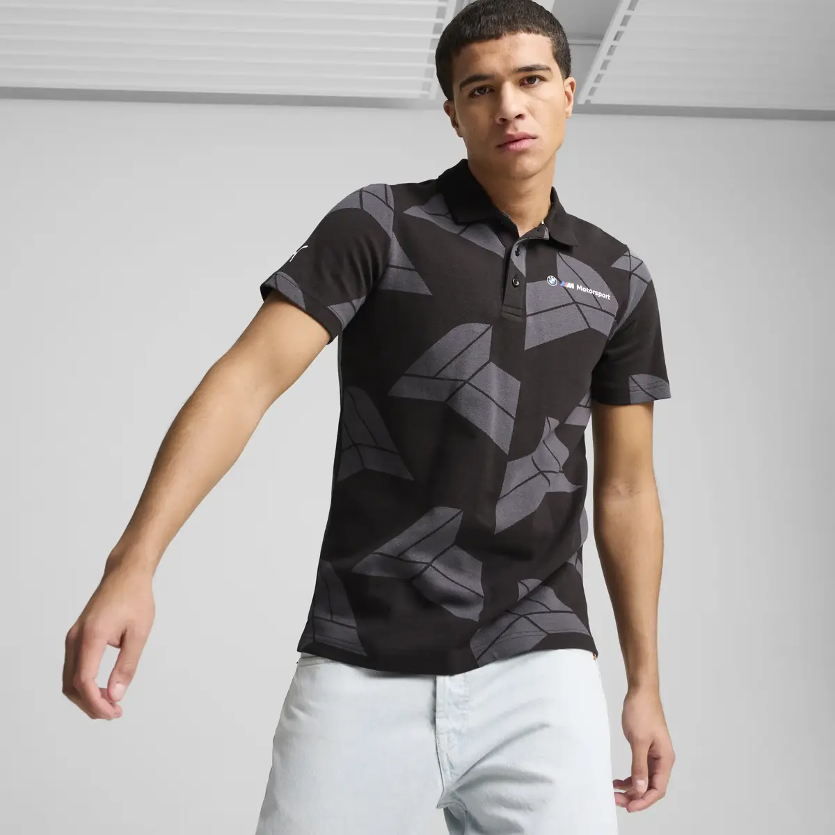 Puma BMW MMS JAQUARD POLO Siyah Erkek T-Shirt