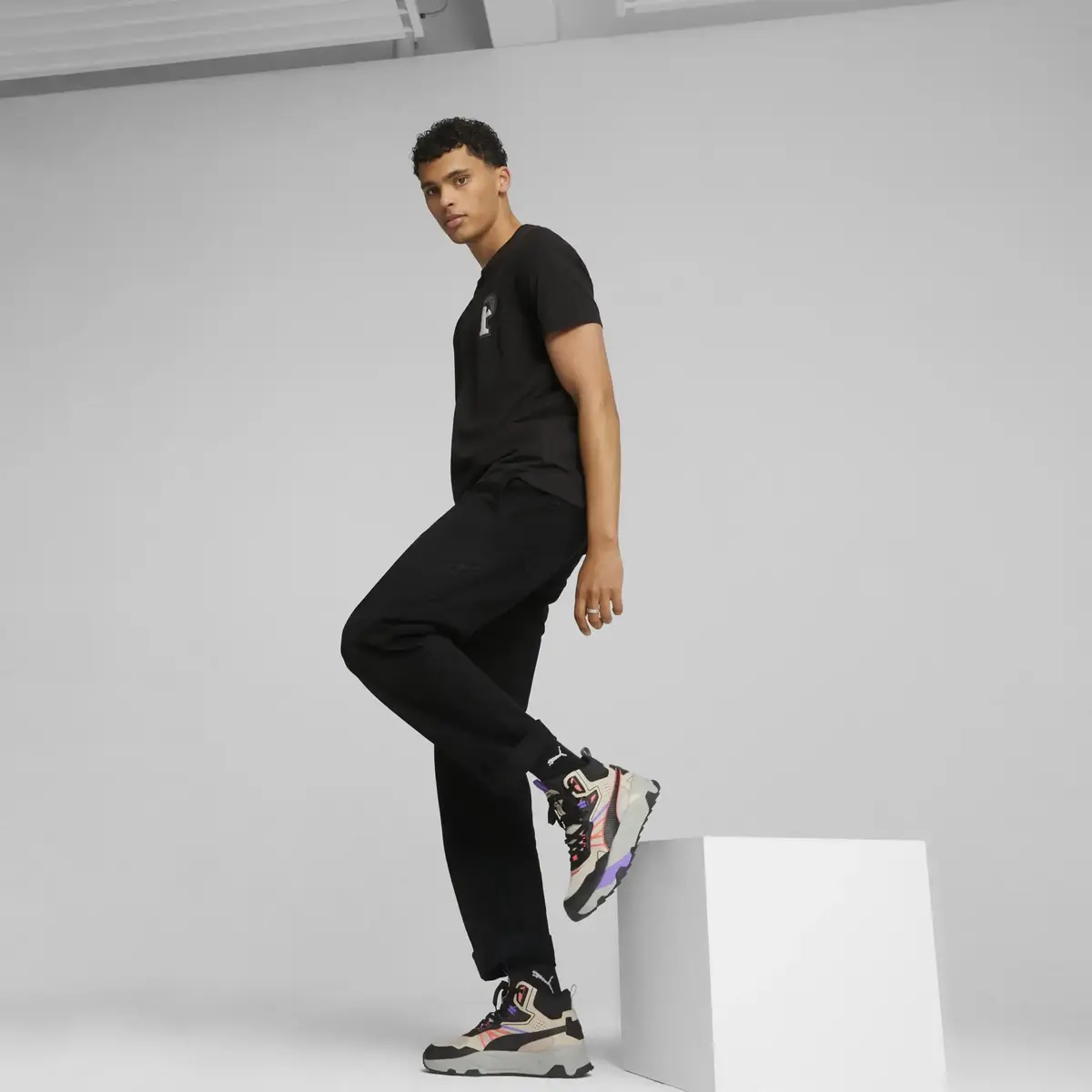 Puma Trinity Mid Hybrid Bej Erkek Günlük Spor Ayakkabı