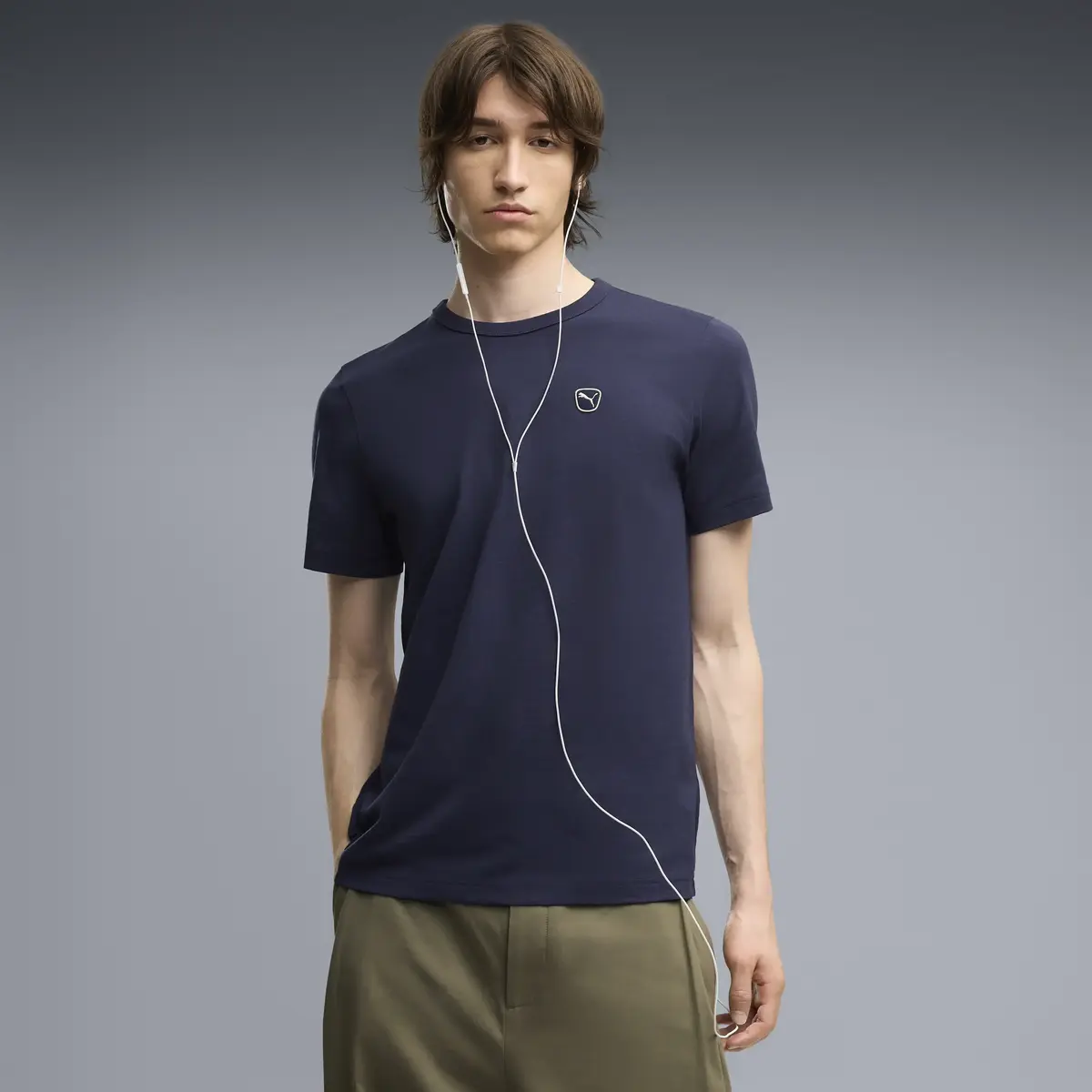 PUMA ESS ELEVATED Tee Lacivert Erkek T-Shirt