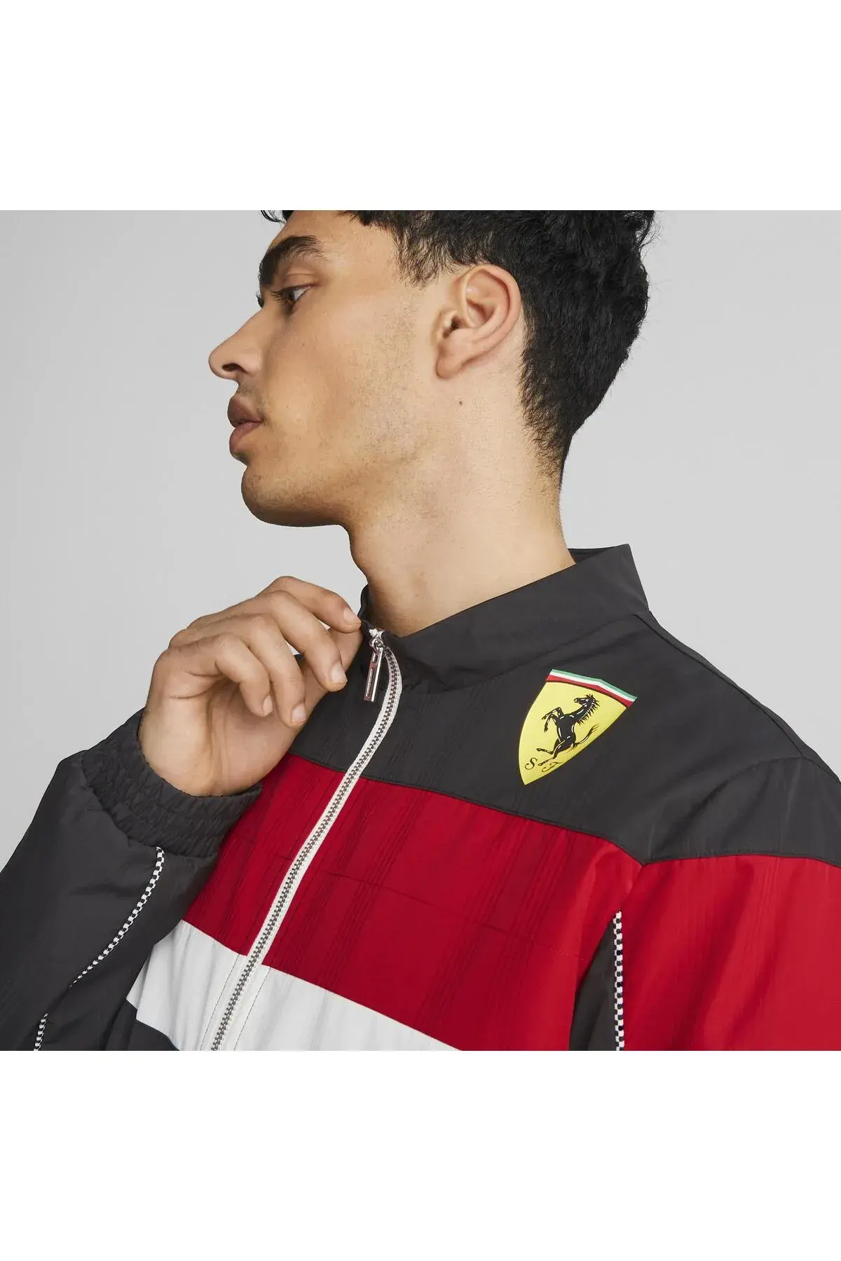 Puma Ferrari Race SDS Jacket Siyah Erkek Fermuarlı Sweatshirt