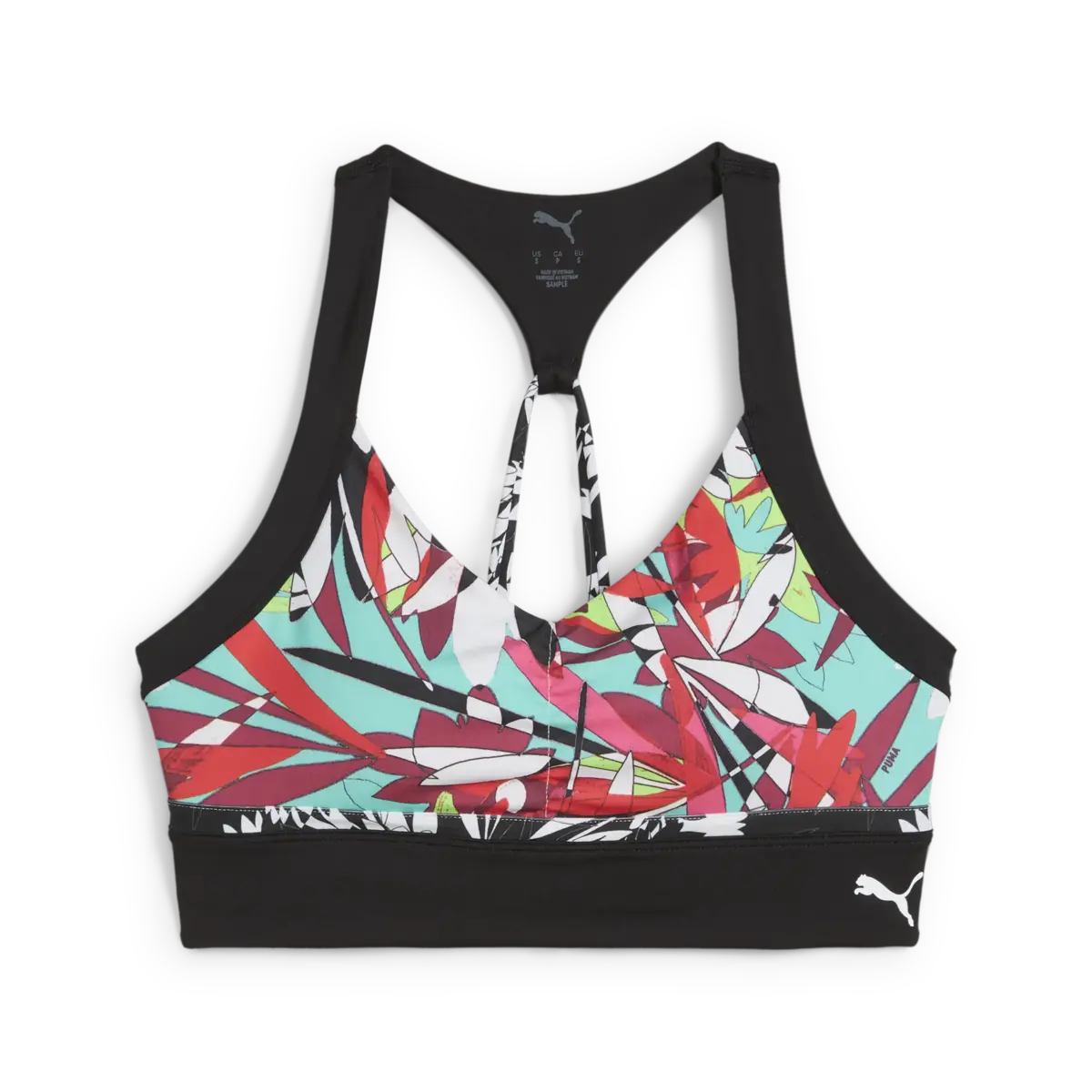 PUMA 4KEEPS TROPICAL AOP LGLN BRA Siyah Kadın Spor Sütyeni