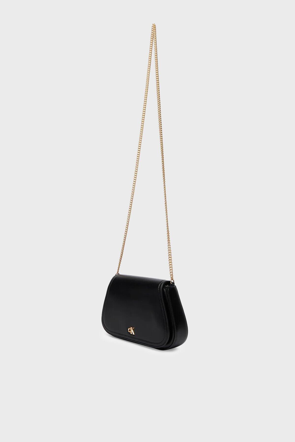 Calvin Klein CK CURVED WALLET Siyah Omuz Çantası