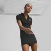 Puma CLASSICS Ribbed V-Collar Dress Siyah Kadın Elbise