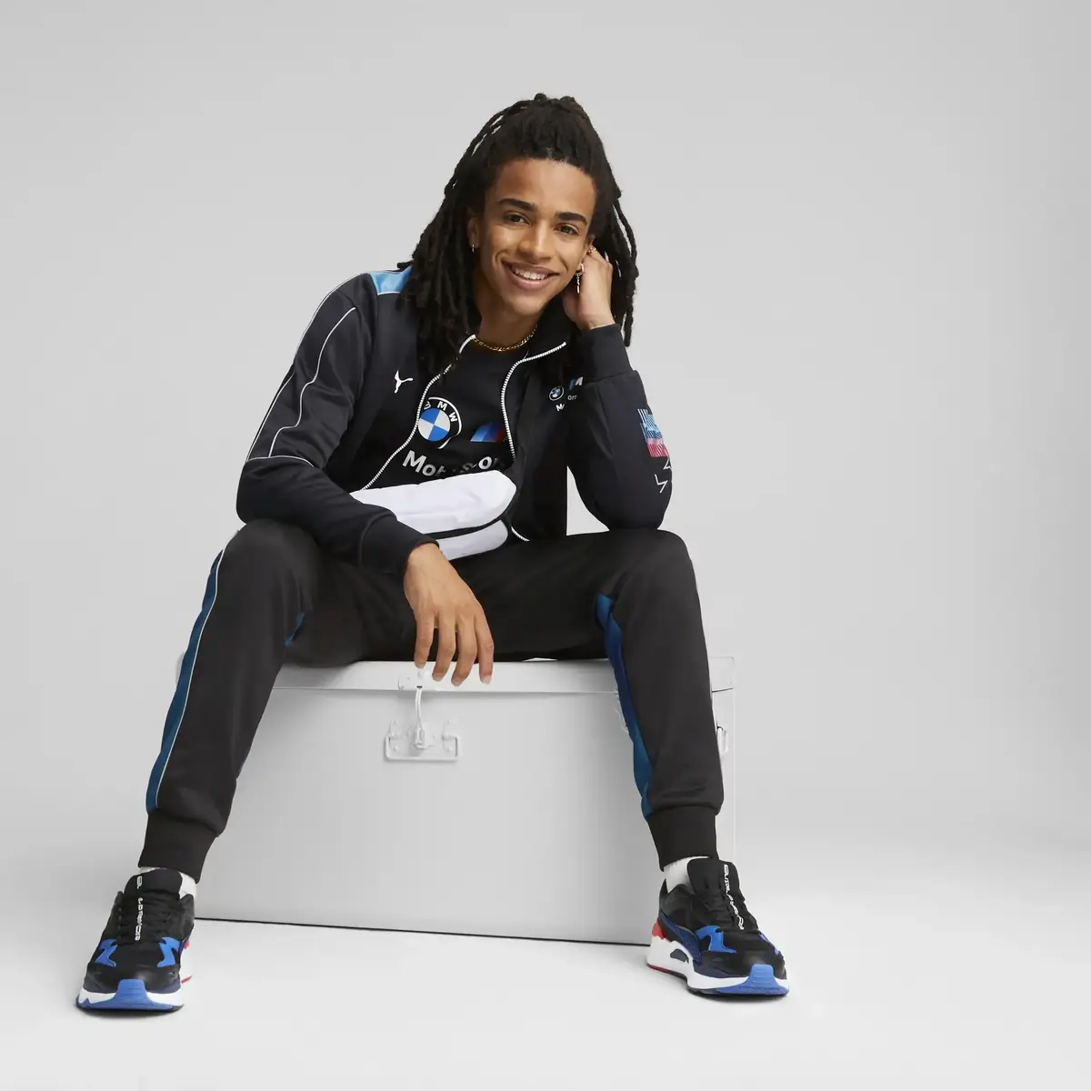 Puma Bmw Mms Mt7 Track Jacket Siyah Erkek Fermuarlı Sweatshirt