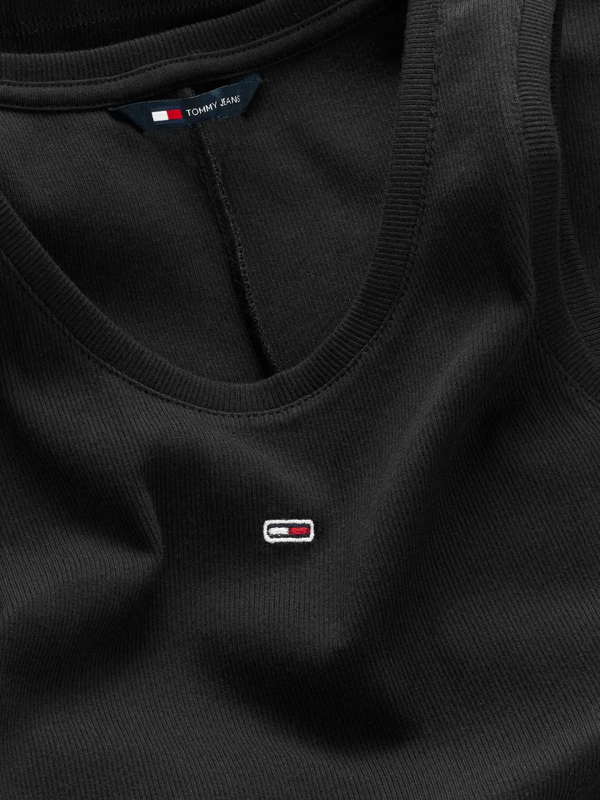 Tommy Hilfiger TJW ESSENTIAL RIB BO, BDS Siyah Kadın Elbise-Etek