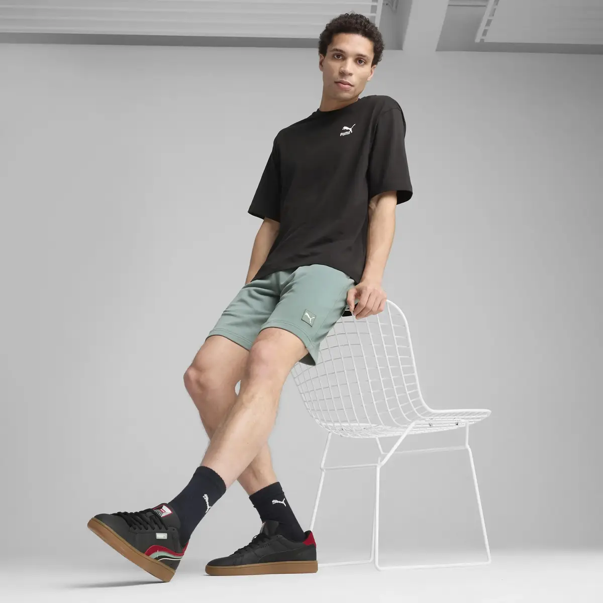 PUMA ESS ELEVATED Shorts 9" TR Yeşil Erkek Şort