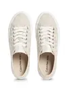 Calvin Klein VULC FLATF JACQUARD, 0GA Bej Tamamı Logolu Kadın Sneaker