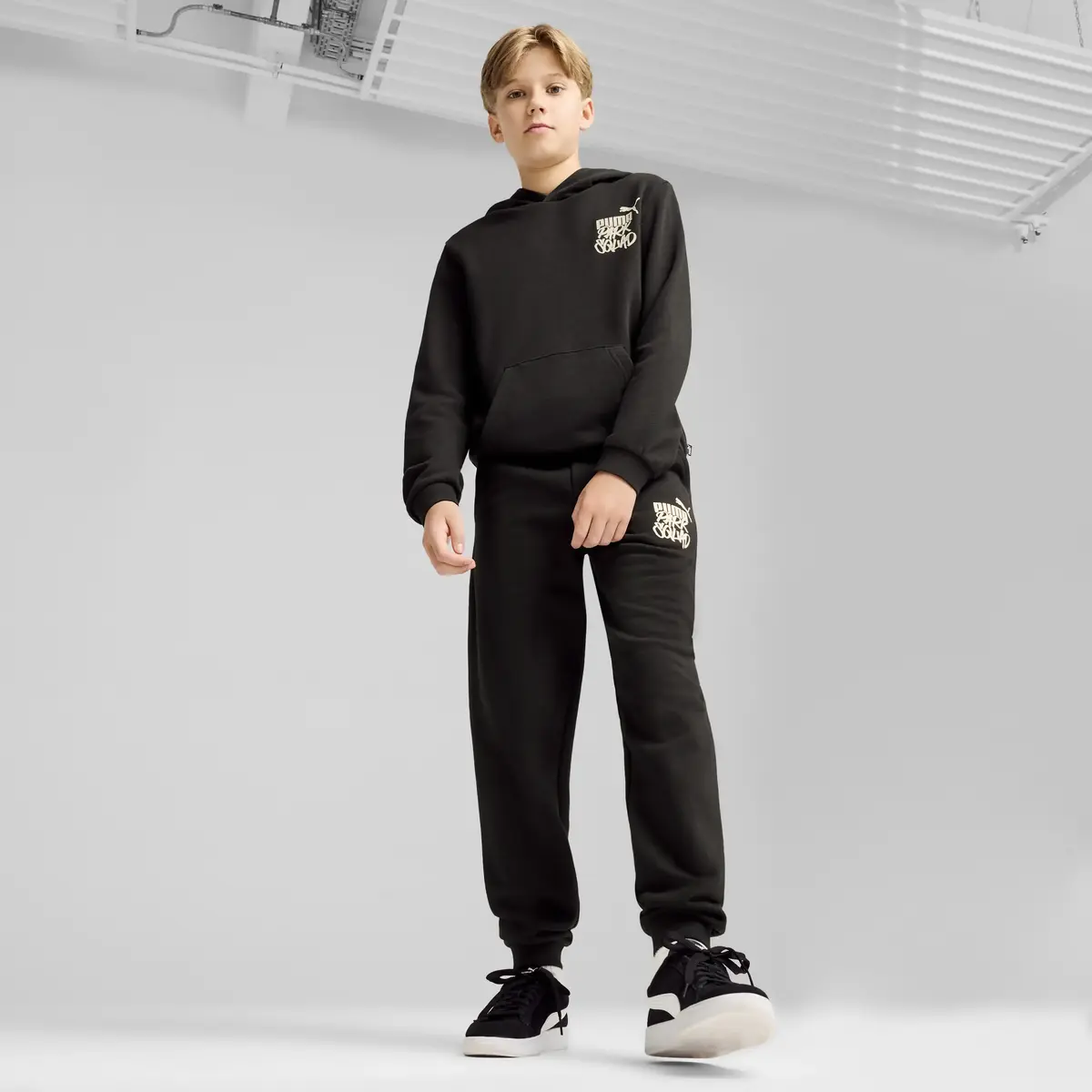 Puma ESS+ MID 90S Sweatpants TR Siyah Erkek Çocuk Eşofman Altı